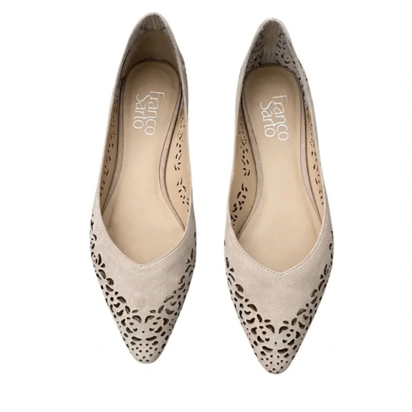 Franco Sarto Suede Cutout Detail Flats - Picture 3 of 7